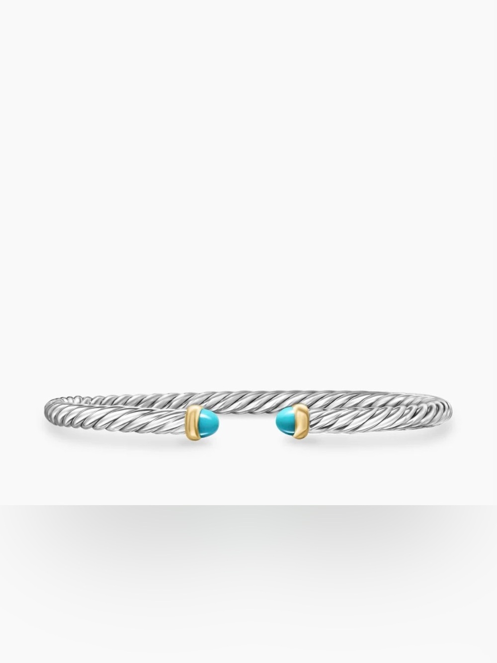 David yurman cable flex Bracelet with Turquoise End Caps